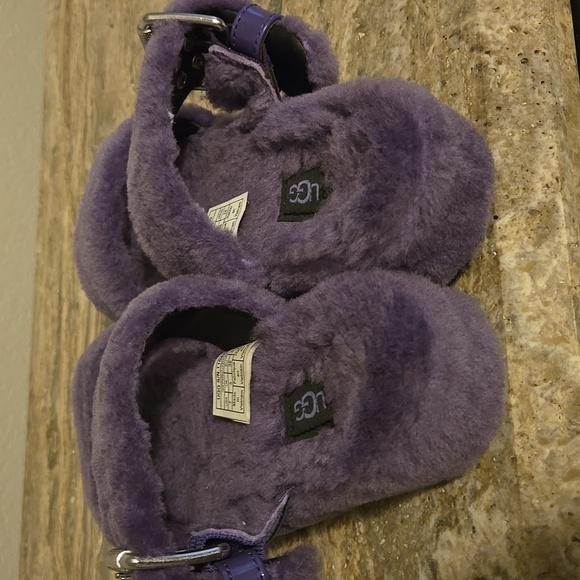 UGG Purple Fuzzy Slippers - Picture 3 of 8